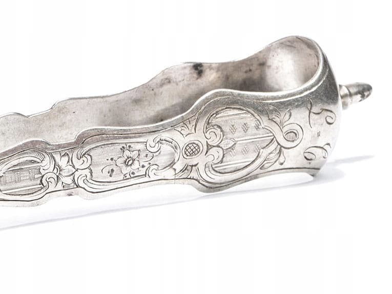 Sugar tongs, Classicism, silver, Wrocław, Poland, 17th century - 196216