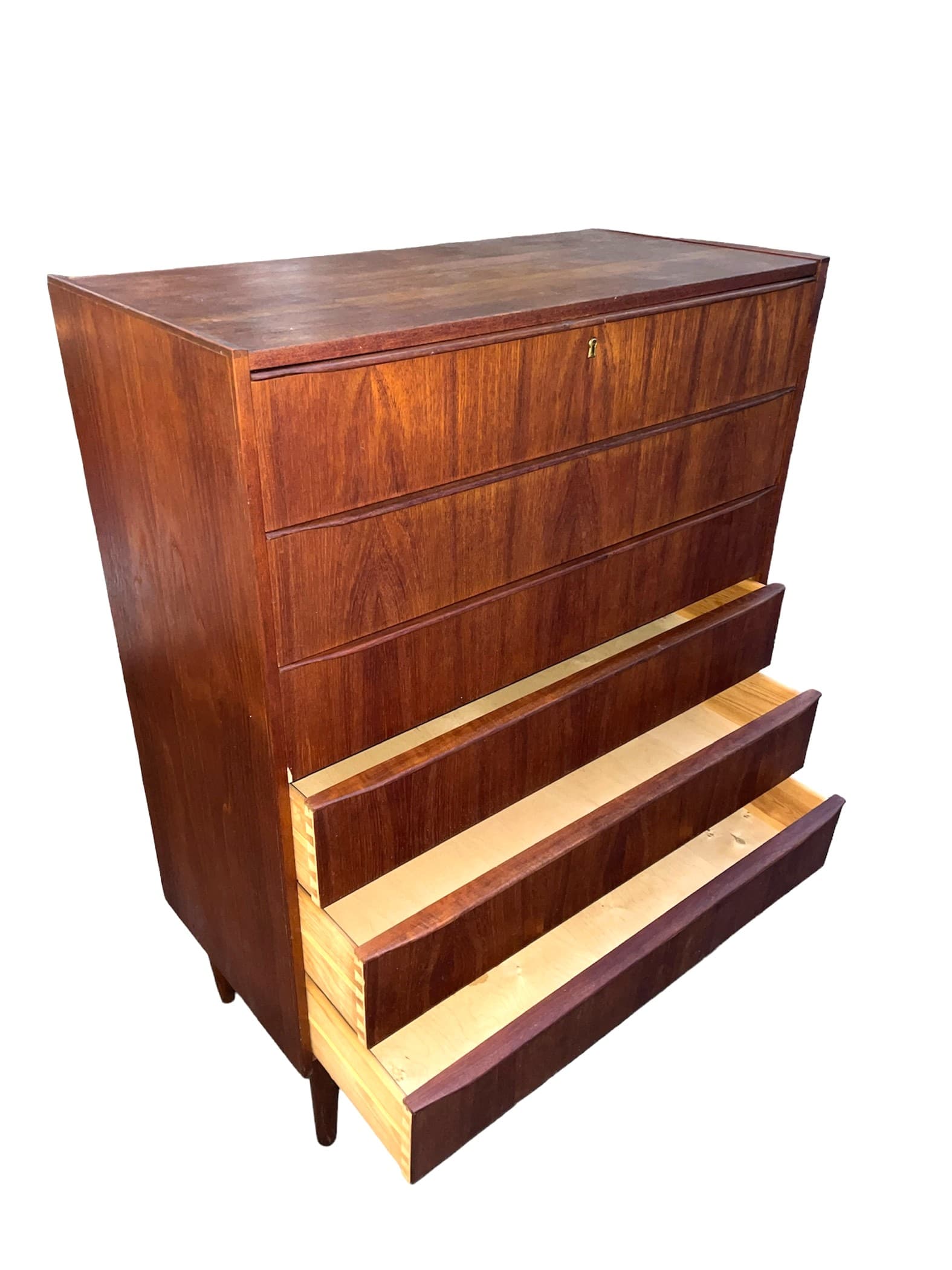 Komoda, brązowy, drewno tekowe, Dania, lata 60. - 196225