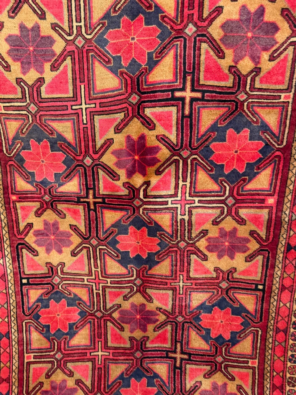 Chodnik Hamadan 310x145 cm, czerwony, wełna, Iran - 196363