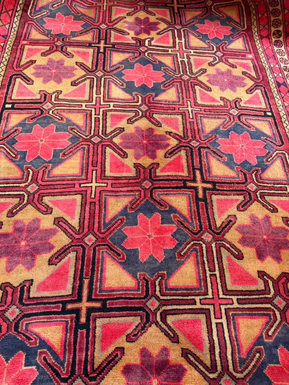 Chodnik Hamadan 310x145 cm, czerwony, wełna, Iran - 196362