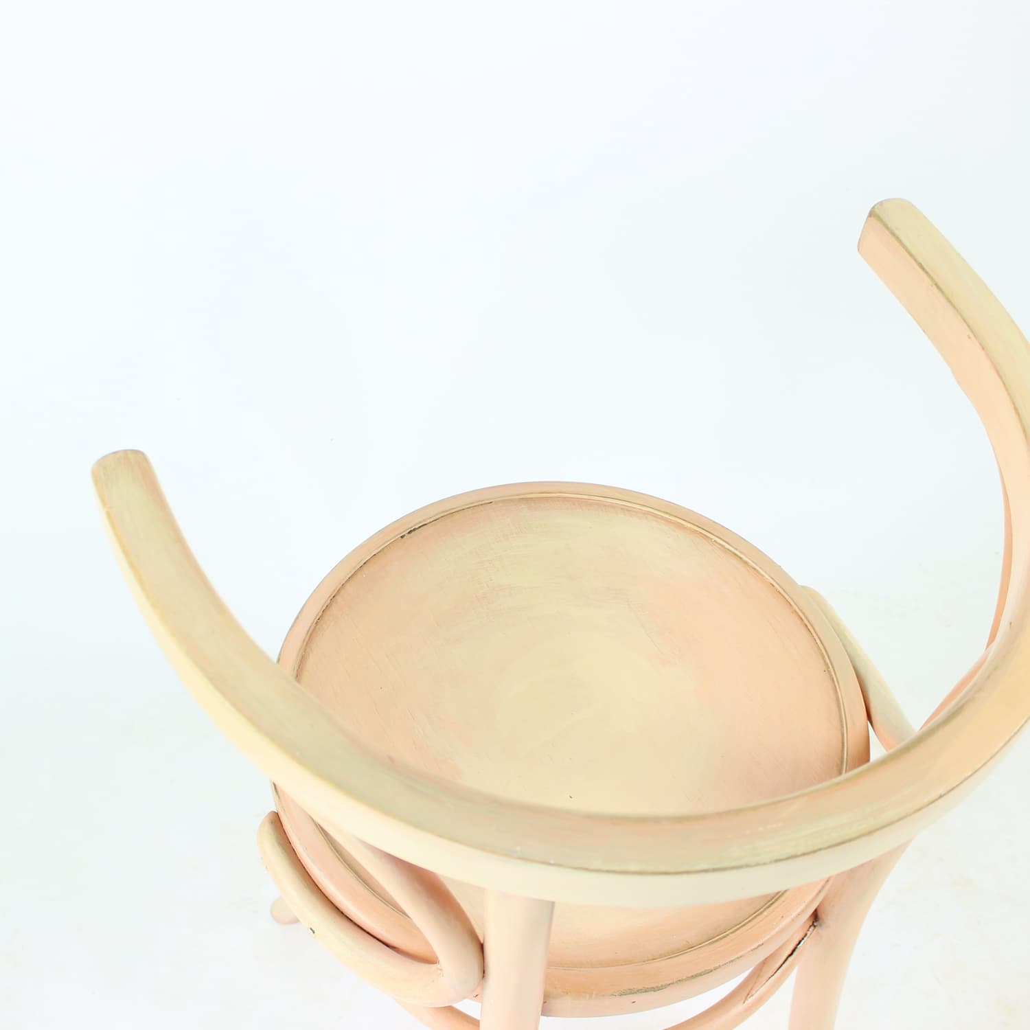 Chair No. 24, pink bentwood, by M. Thonet, TON, Czechoslovakia, 1950s. - 196429