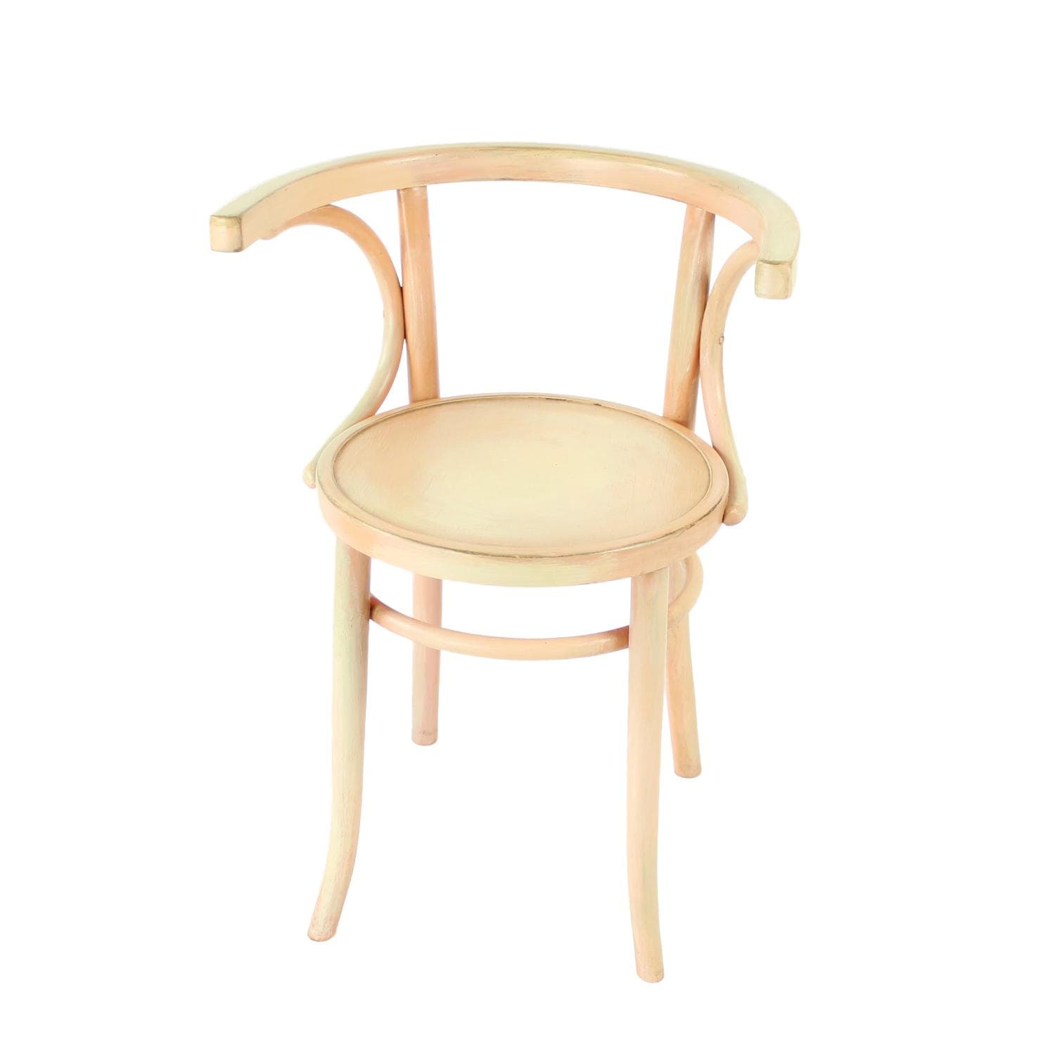Chair No. 24, pink bentwood, by M. Thonet, TON, Czechoslovakia, 1950s.