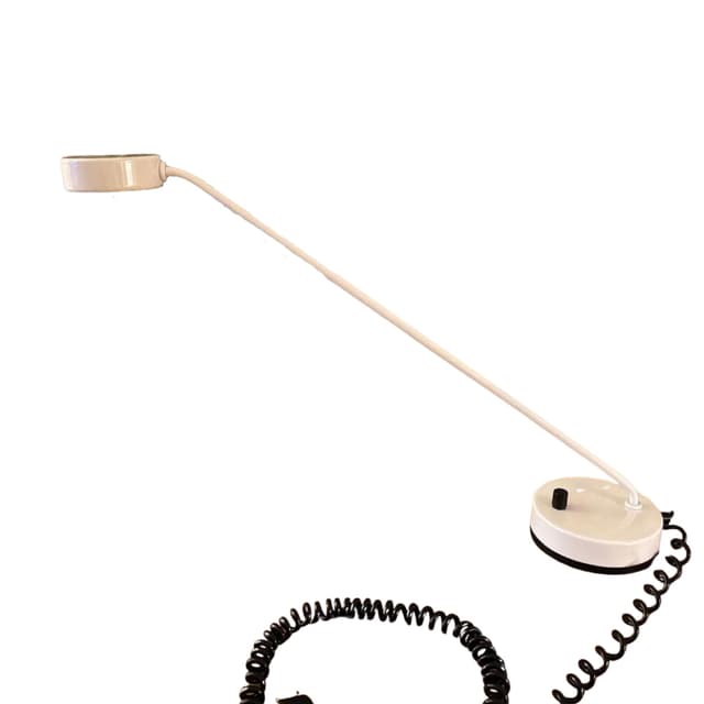 Lampa biurkowa, stal biała, Włochy, lata 80. - WYMIARY