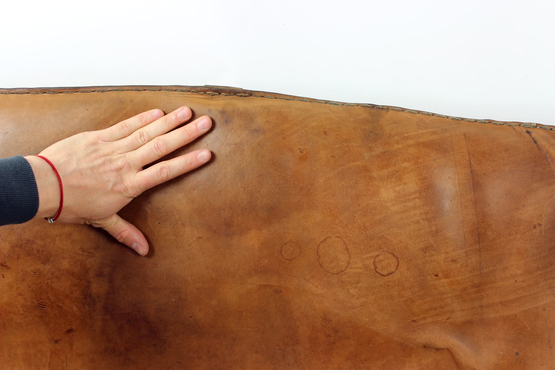 Gym mat, brown natural leather, Czechoslovakia, 1930s. - 196465