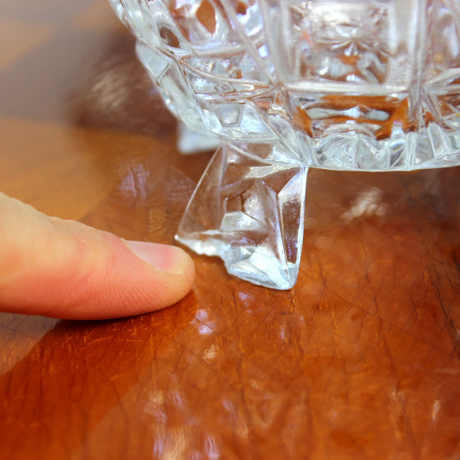 Set of Two Art Deco Bowls, transparent glass, Libochovice, Czechoslovakia, 1930s. - 196468
