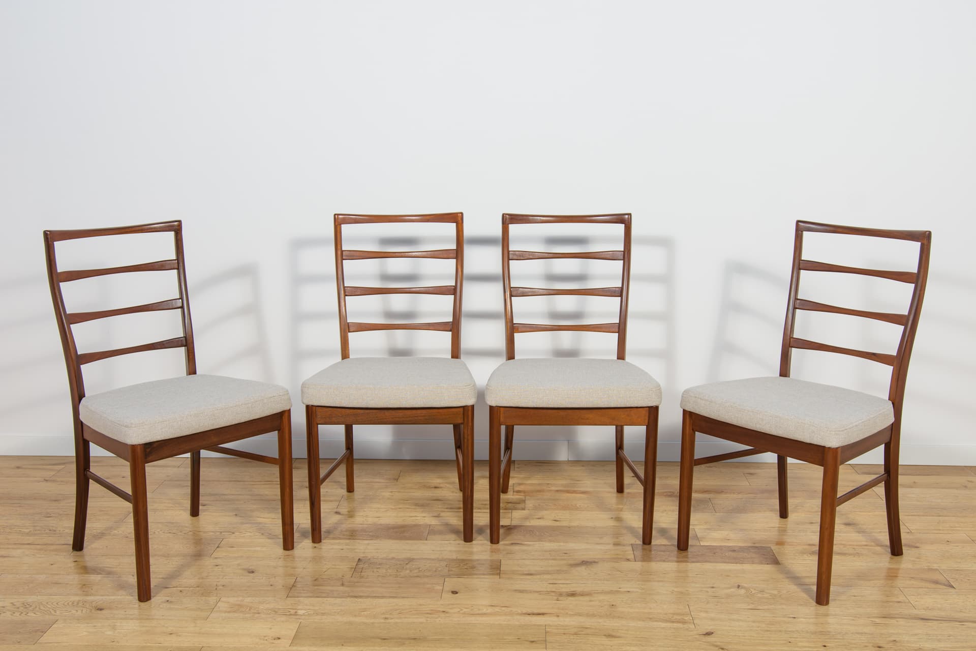 Set of four chairs, light brown teak, McIntosh, United Kingdom, 1960s. - 196508