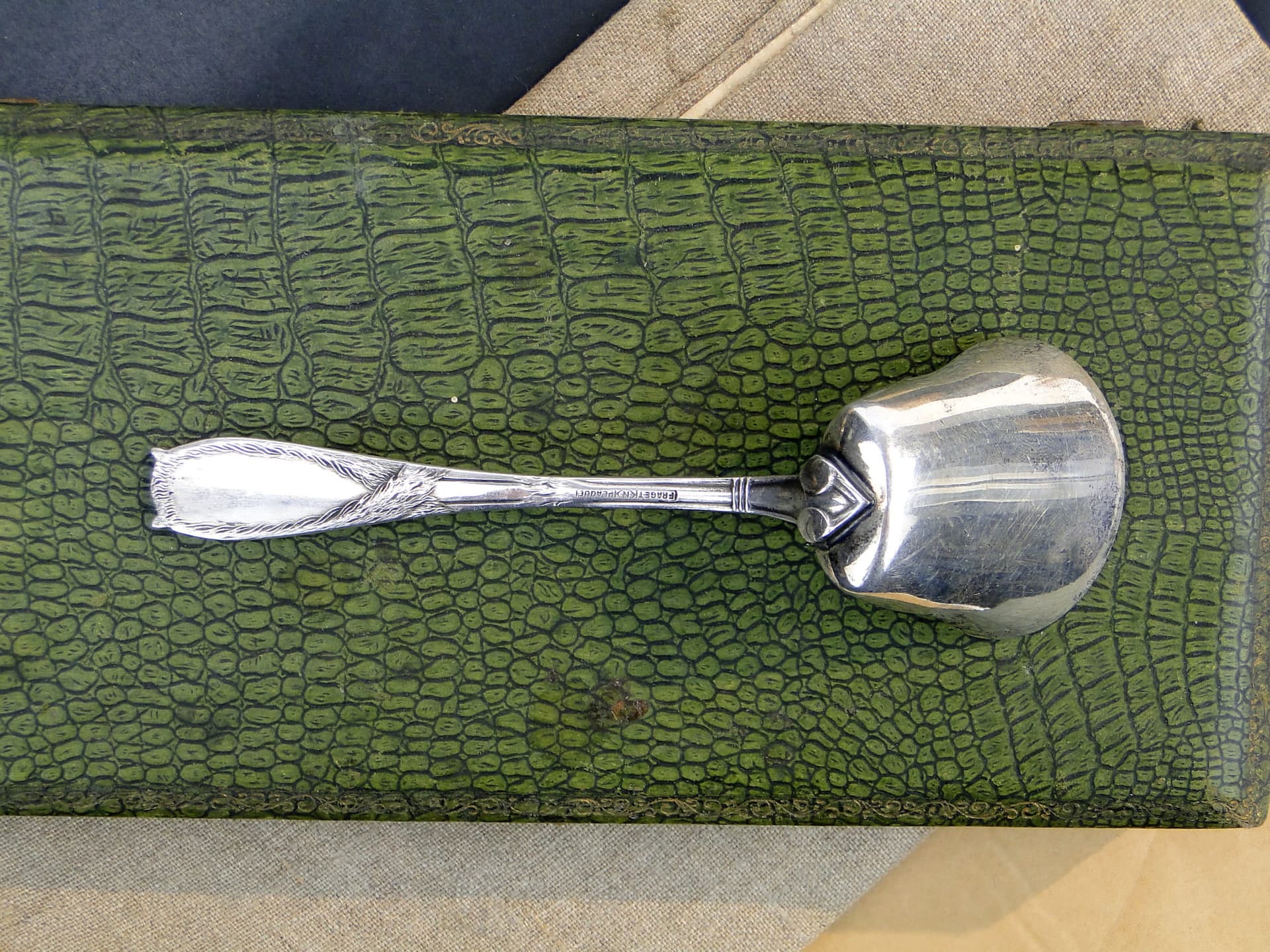Sugar spoon Egipski, silver-plated brass, Fraget, Poland, early 20th c. - 196554