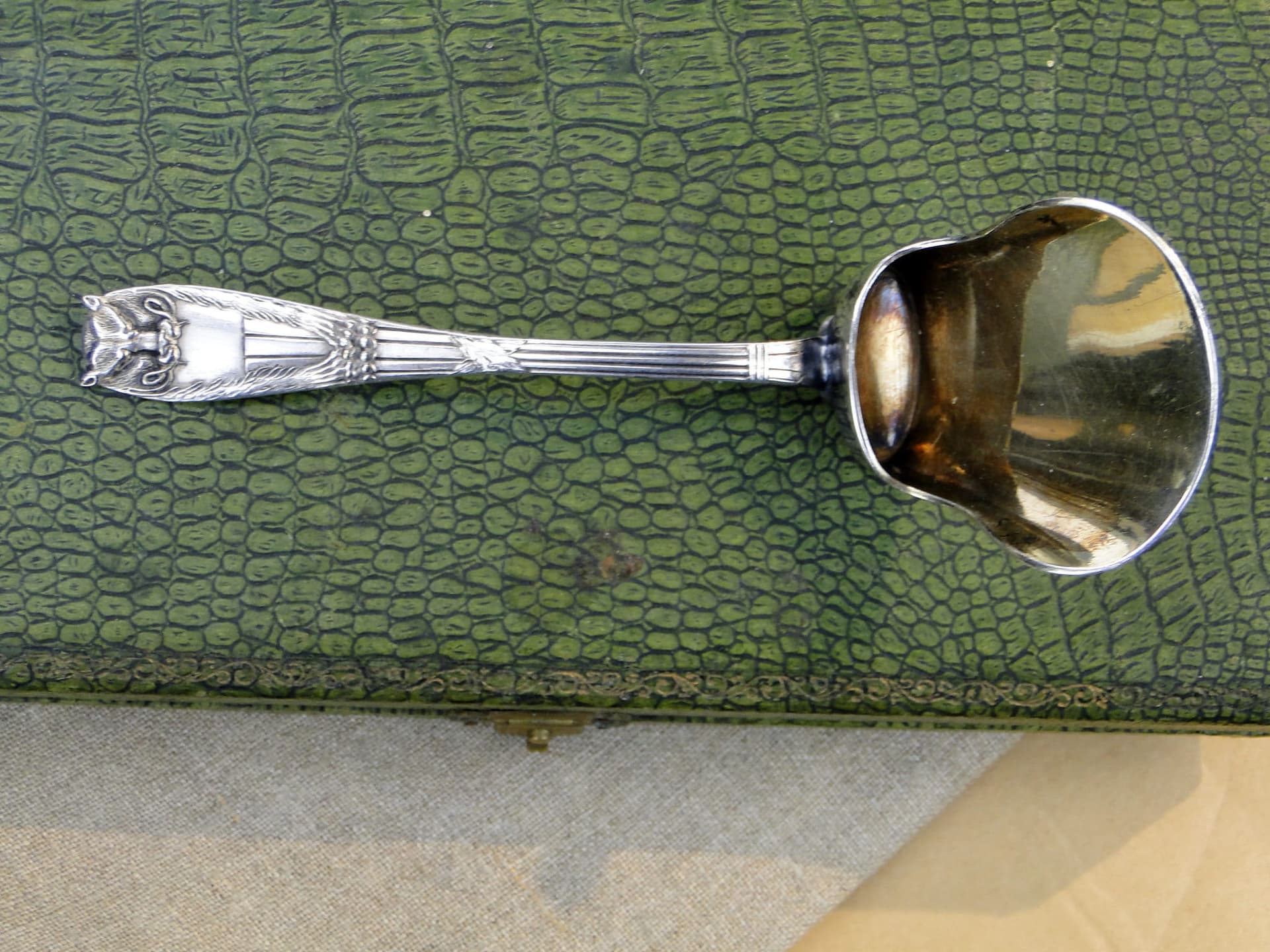 Sugar spoon Egipski, silver-plated brass, Fraget, Poland, early 20th c. - 196550