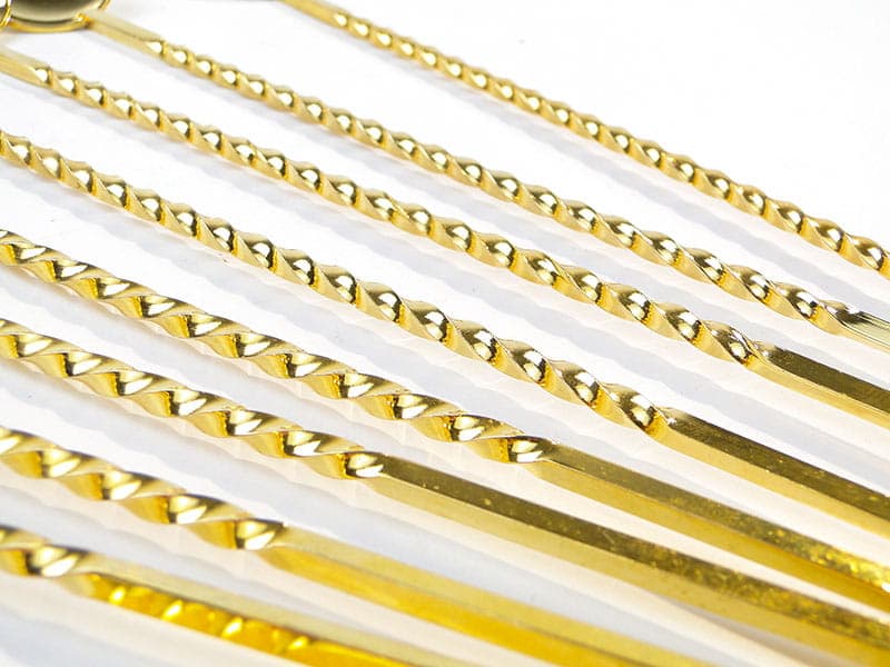 Komplet łyżeczek koktajlowych New Look, złoty, metal, Francja, lata 70. - 196562