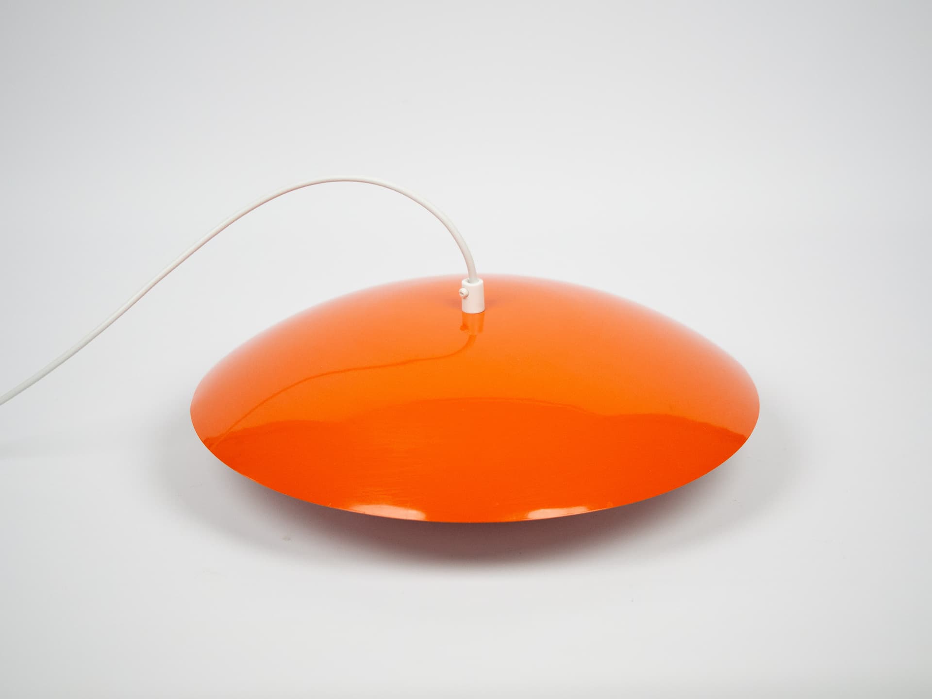 Lampa wisząca Jutlandia, space age, pomarańczowy, metal, proj. J. Høi, Holmegaard, Dania, lata 70. - 196593