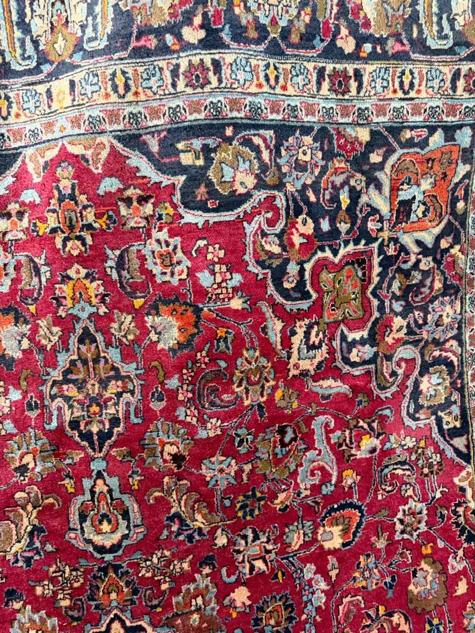 Dywan Mesched 370x270 cm, czerwony, wełna, Iran - 196727