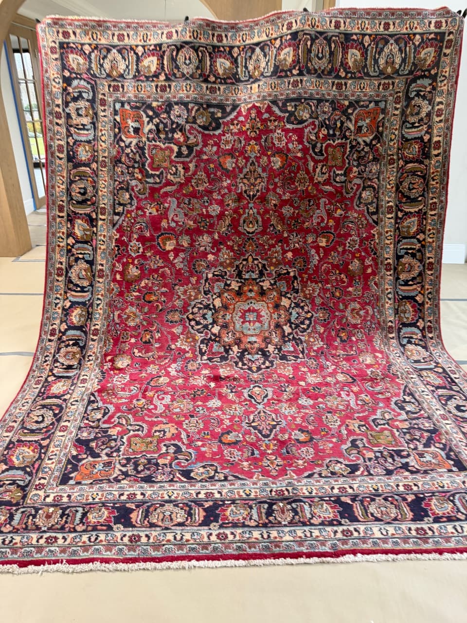 Dywan Mesched 370x270 cm, czerwony, wełna, Iran - 196720