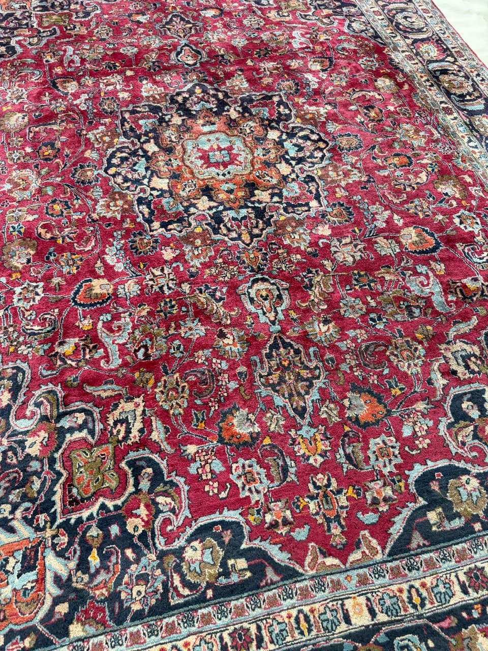 Dywan Mesched 370x270 cm, czerwony, wełna, Iran - 196726