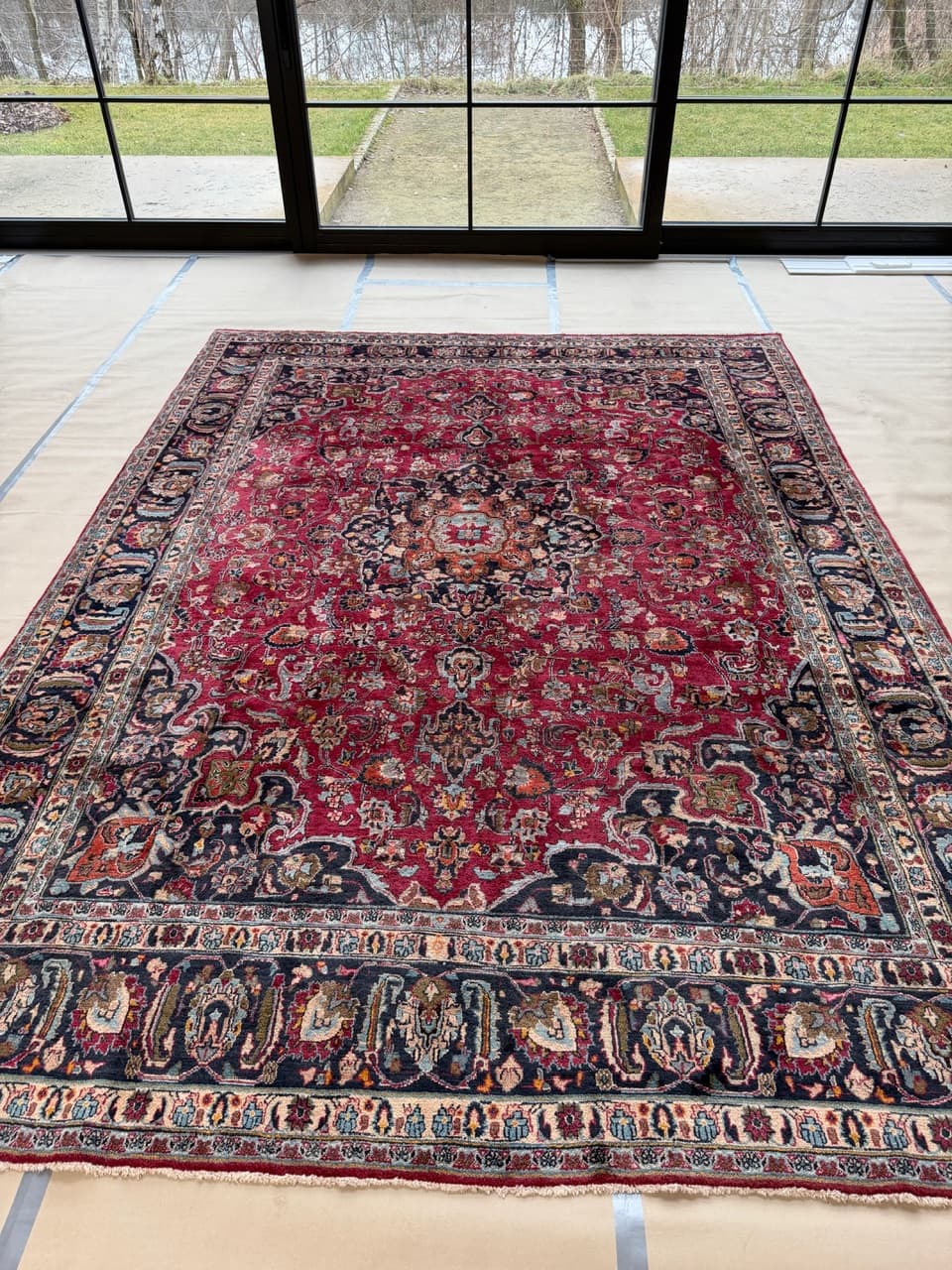 Dywan Mesched 370x270 cm, czerwony, wełna, Iran - 196716