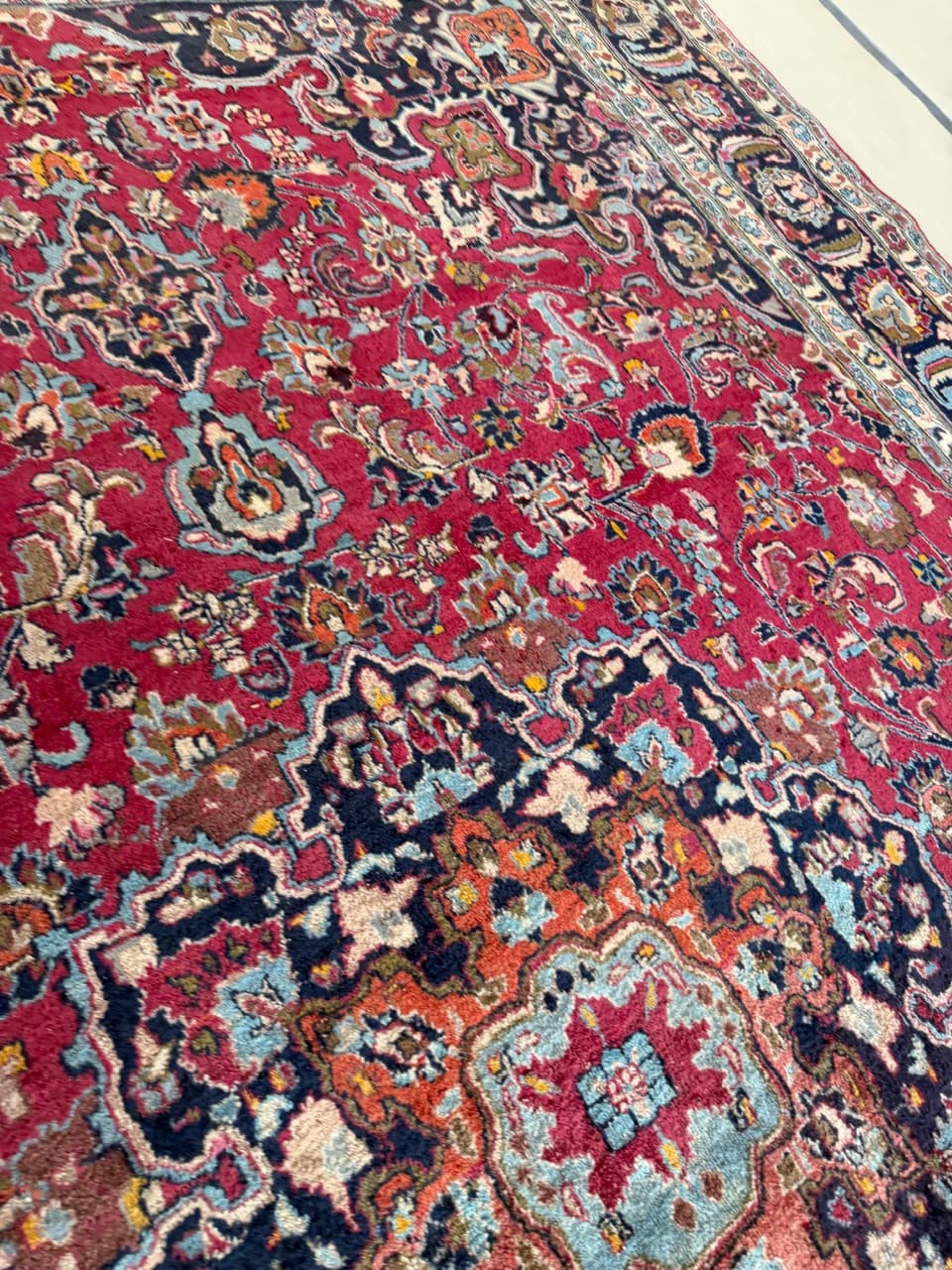 Dywan Mesched 370x270 cm, czerwony, wełna, Iran - 196721