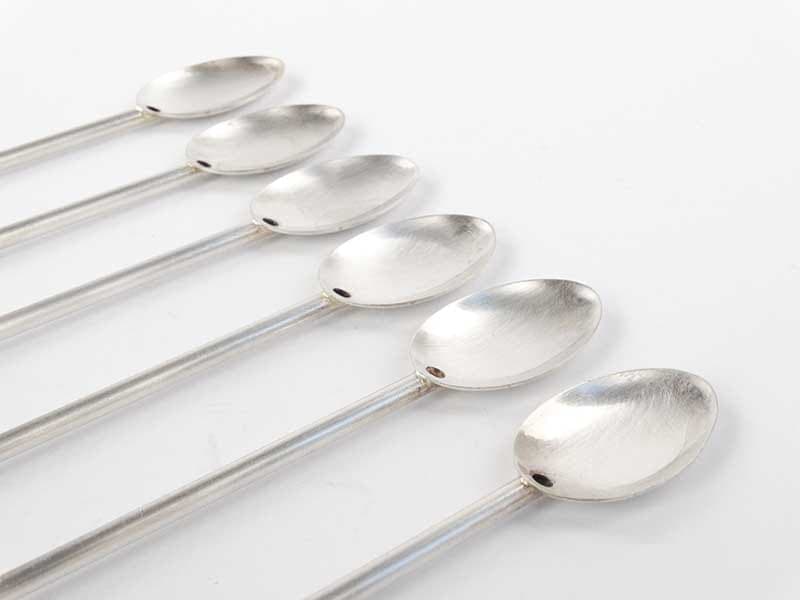 Set of cocktail spoons, Art Deco, silver, silver-plated brass, France, 1950s - 196767