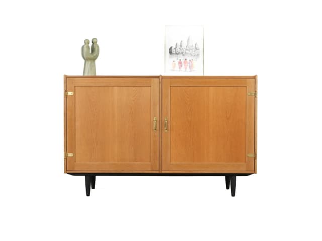 Cabinet, yellow ash, Lyby Møbler, Denmark, 1970s. - DIMENSION