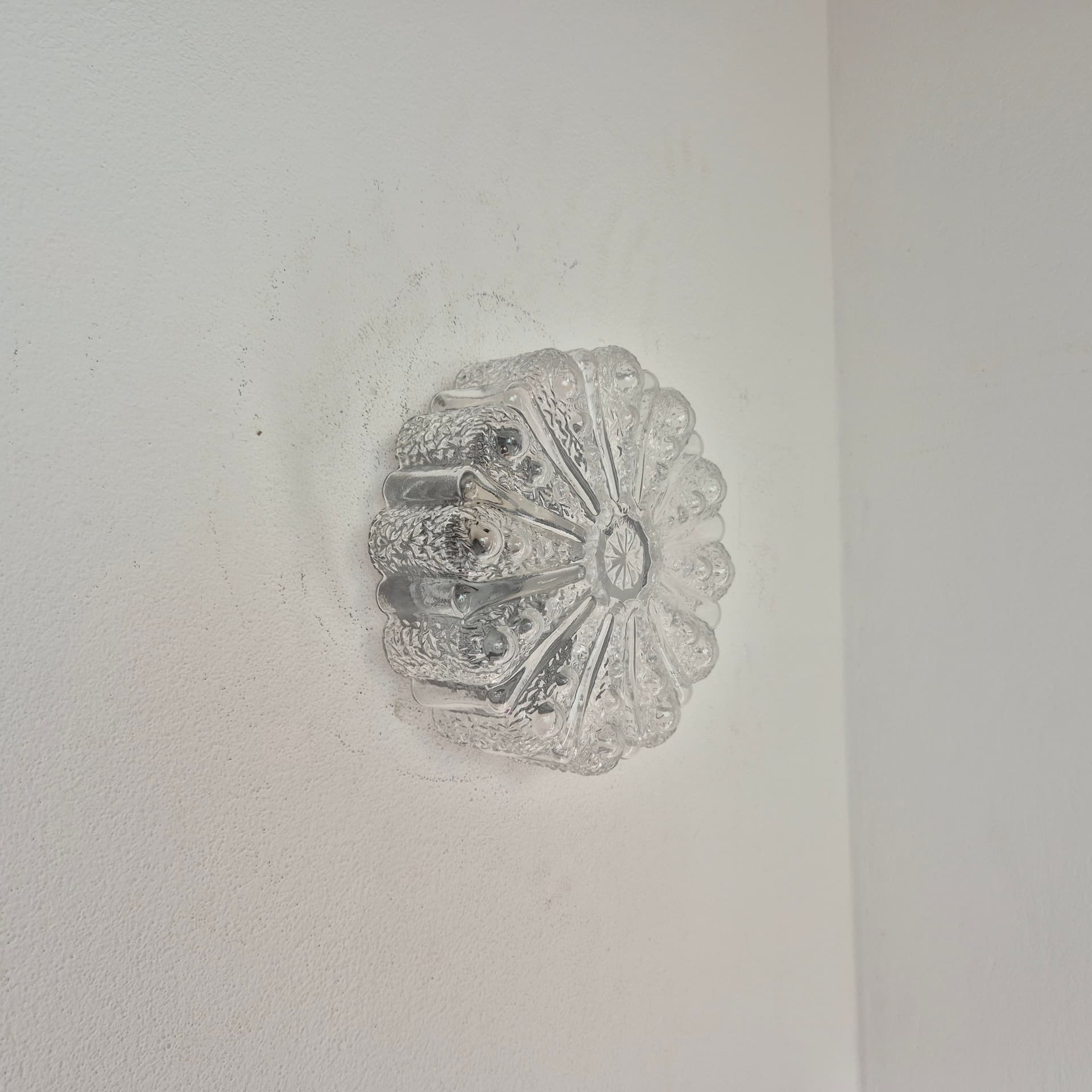 Kinkiet bubble, szkło transparent, Niemcy, lata 70. - 196941