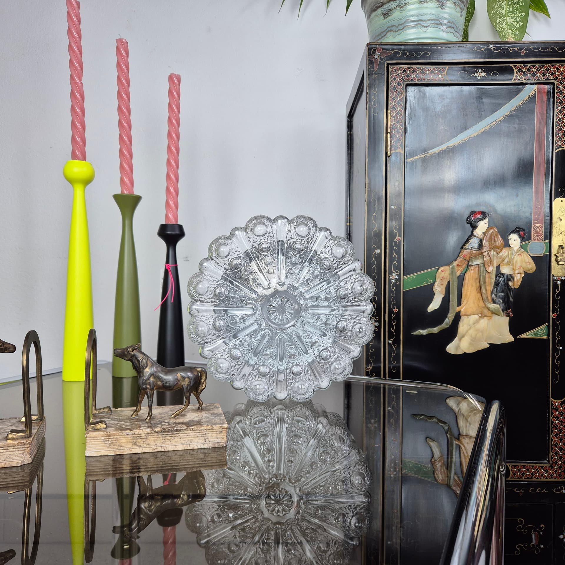 Kinkiet bubble, szkło transparent, Niemcy, lata 70. - 196945