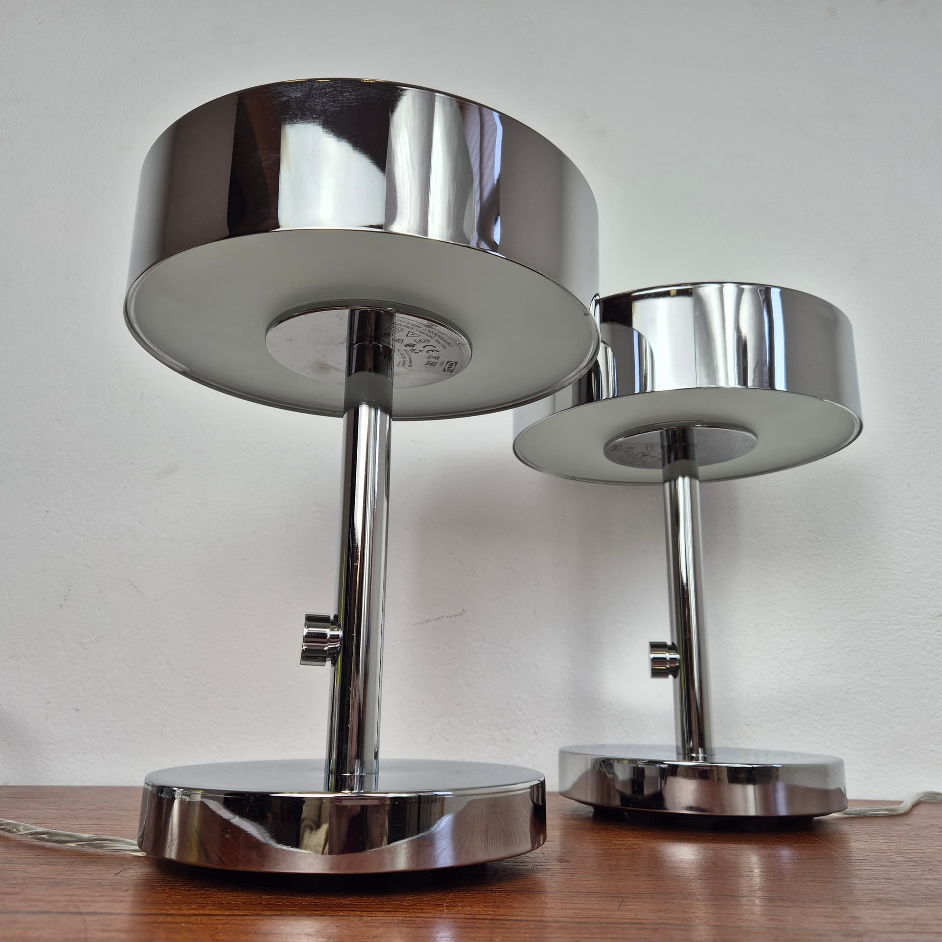 Lampa stołowa Stockholm, metal chromowany srebrny, proj. Ola Wihlborg, Ikea, lata 20. - 196950