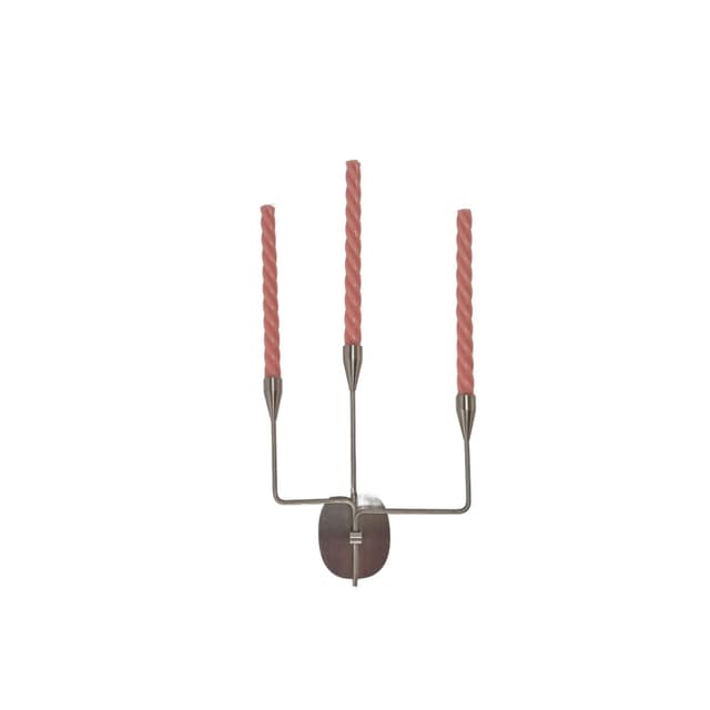 Świecznik ścienny Orion, stal nierdzewna srebrny, proj. P. Hein, Dania, XXI w. - WYMIARY