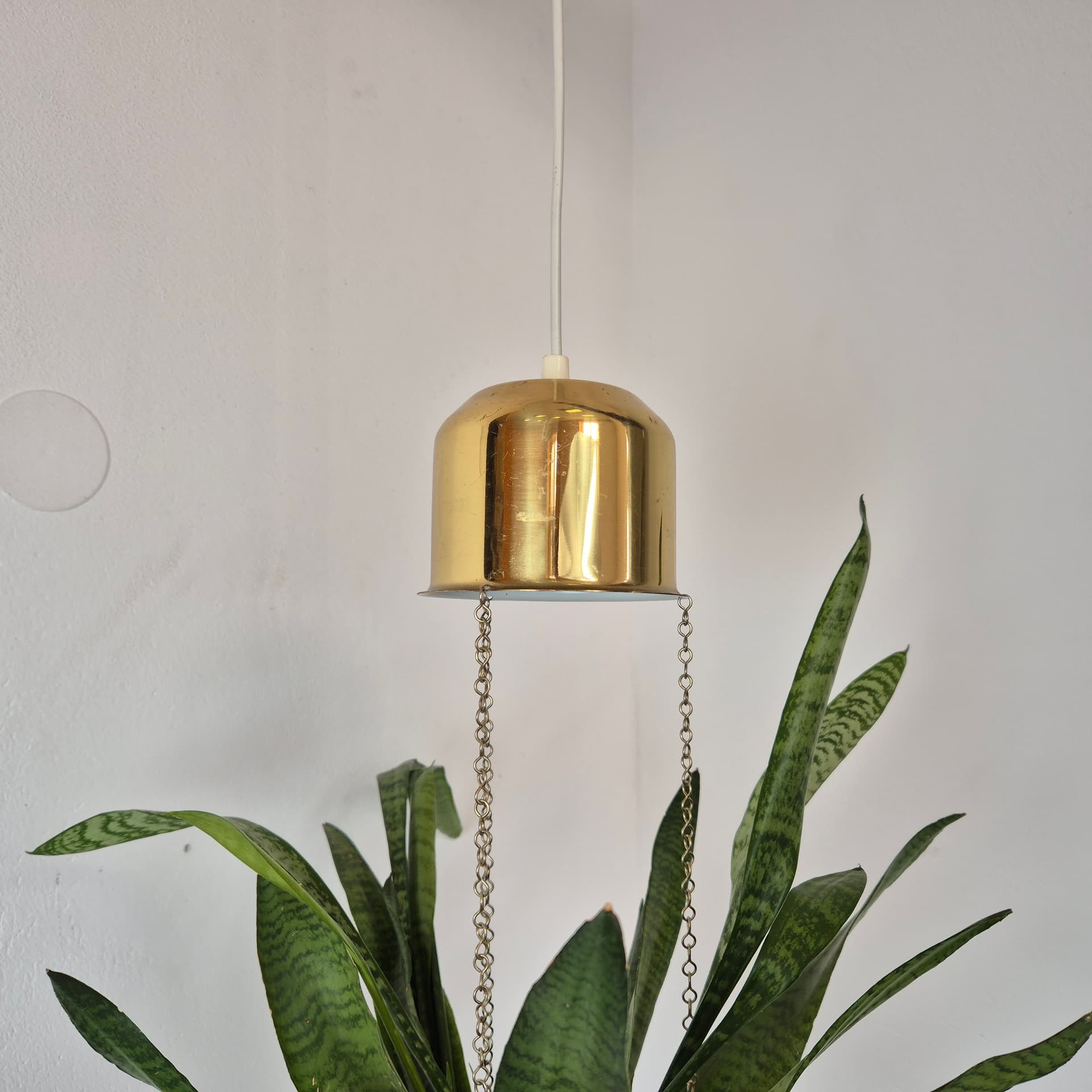 Lampa wisząca, złoty mosiądz, Dania, lata 70. - 196973