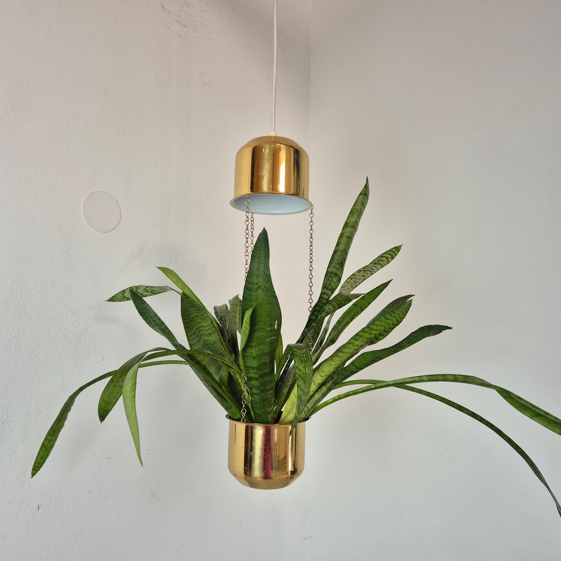 Lampa wisząca, złoty mosiądz, Dania, lata 70. - 196972