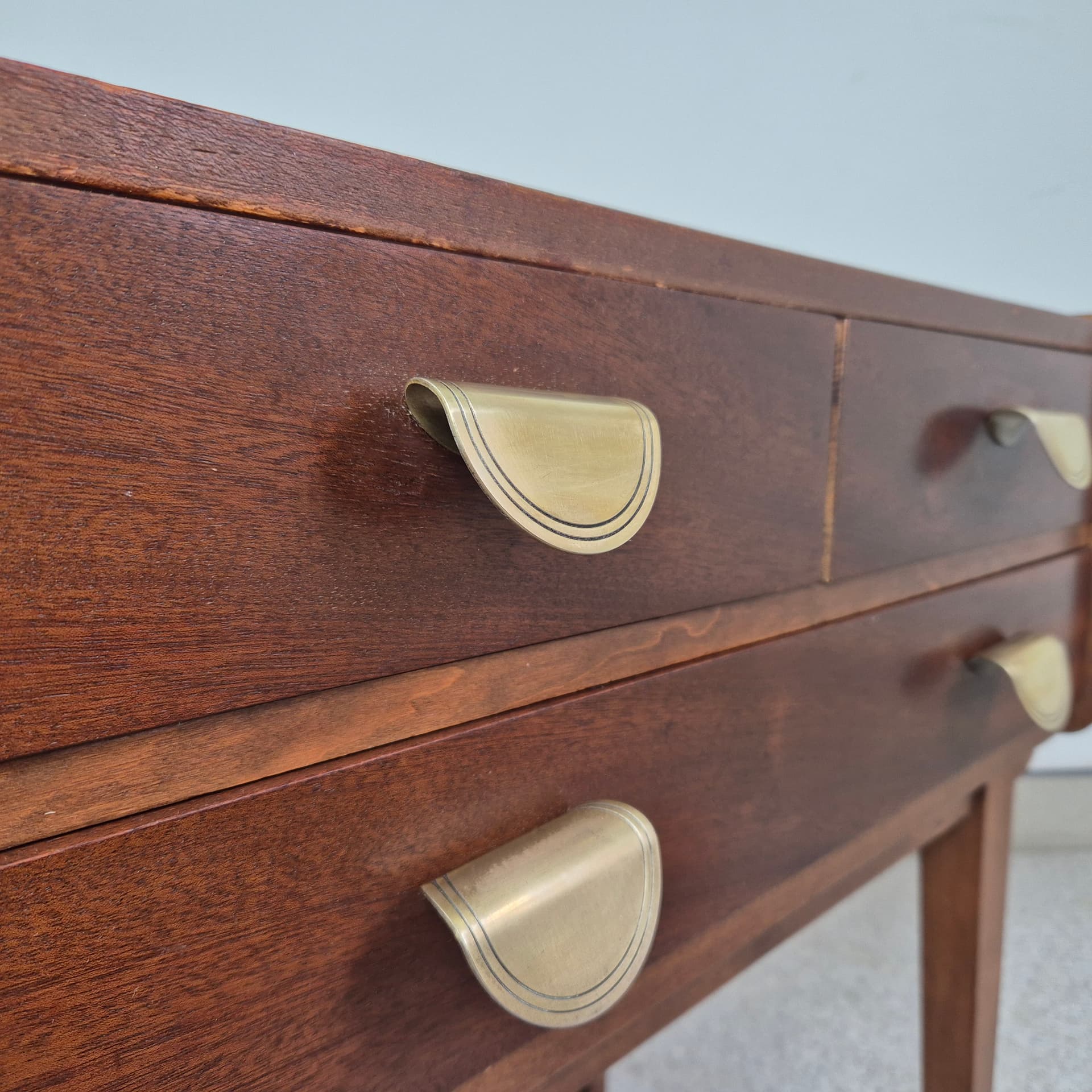 Komoda, brązowy fornir, proj. C. J. Krause, Niemcy, lata 50. - 197127