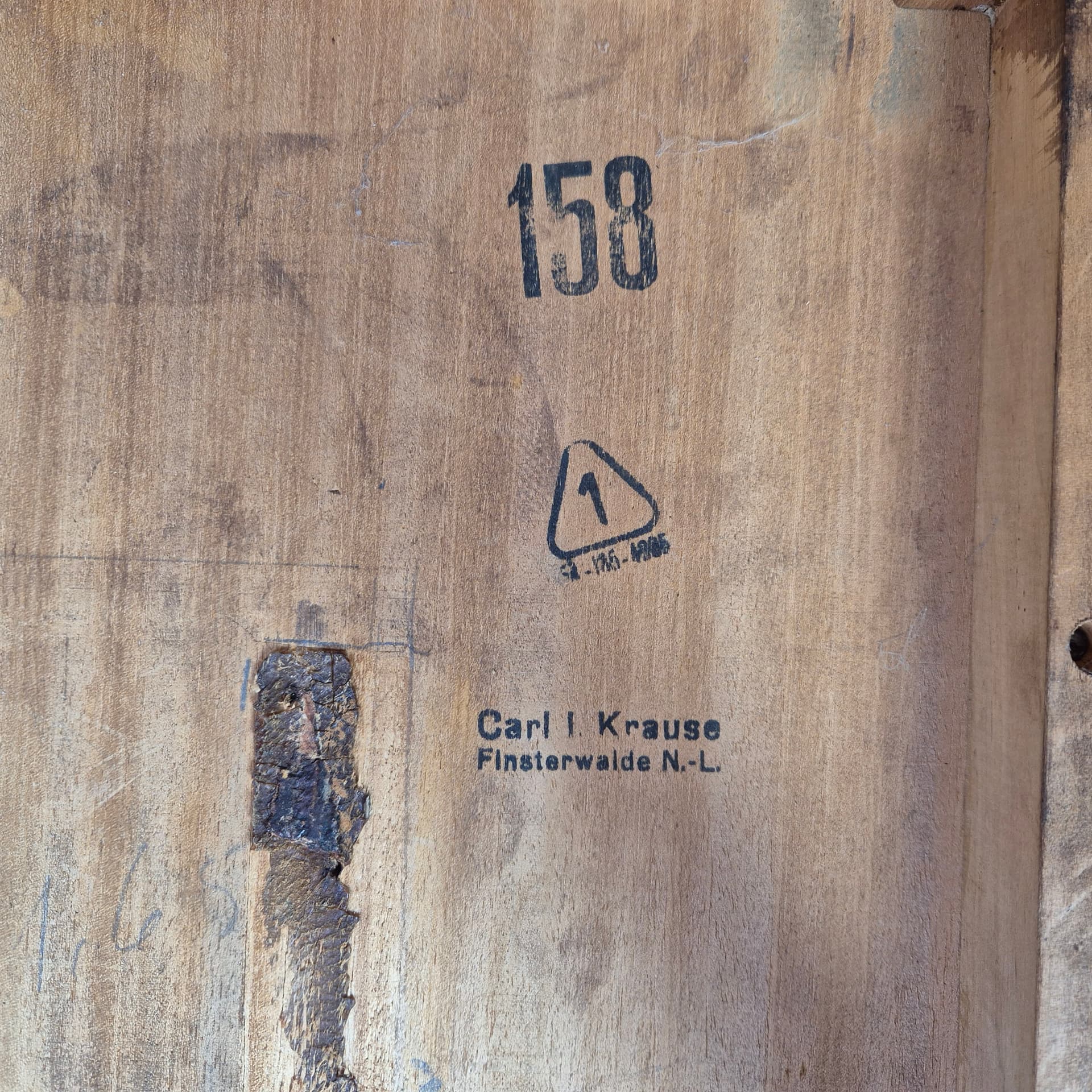 Komoda, brązowy fornir, proj. C. J. Krause, Niemcy, lata 50. - 197129