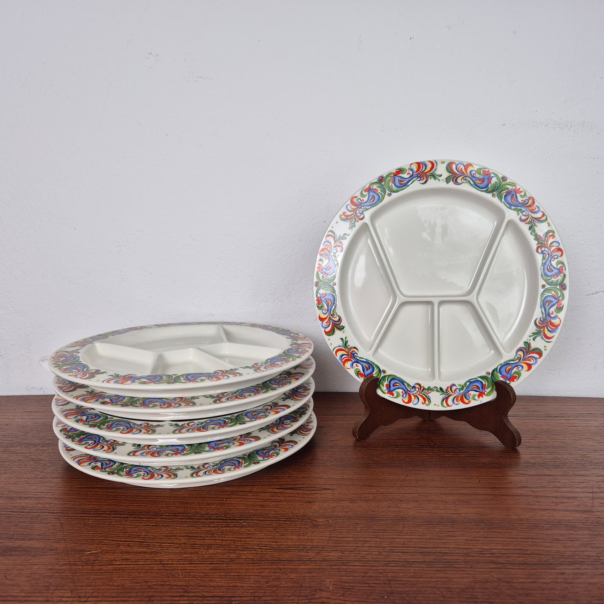 Talerz do fondue, porcelana kremowa, Villeroy & Boch, Niemcy, lata 70. - 197151