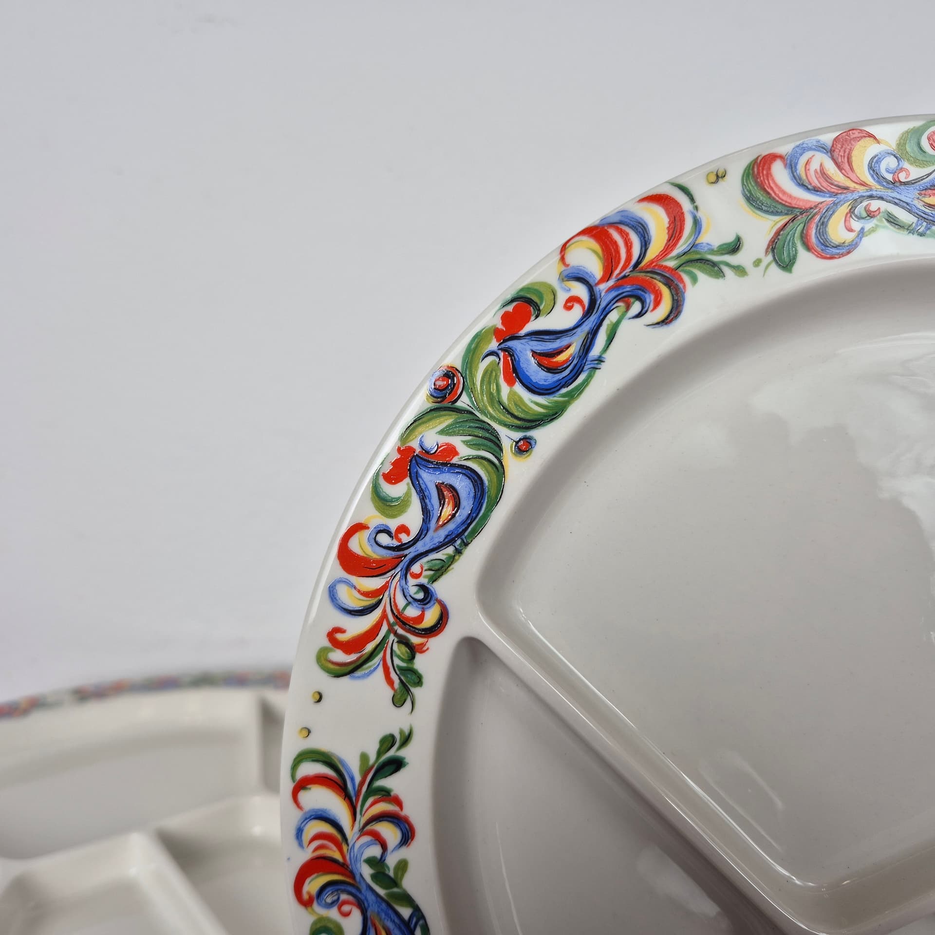 Talerz do fondue, porcelana kremowa, Villeroy & Boch, Niemcy, lata 70. - 197152