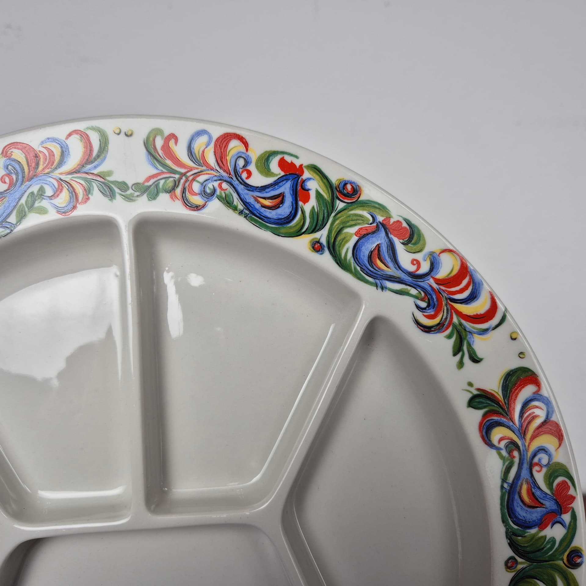 Talerz do fondue, porcelana kremowa, Villeroy & Boch, Niemcy, lata 70. - 197155