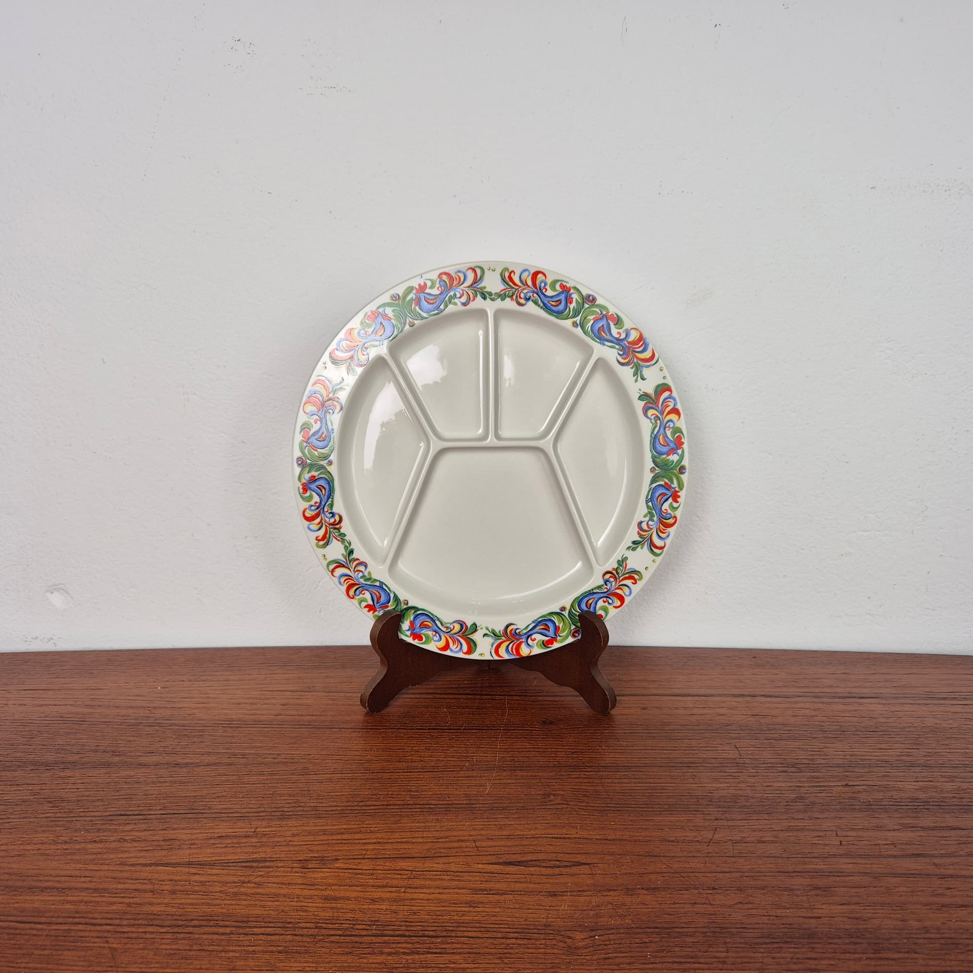 Talerz do fondue, porcelana kremowa, Villeroy & Boch, Niemcy, lata 70. - 197160