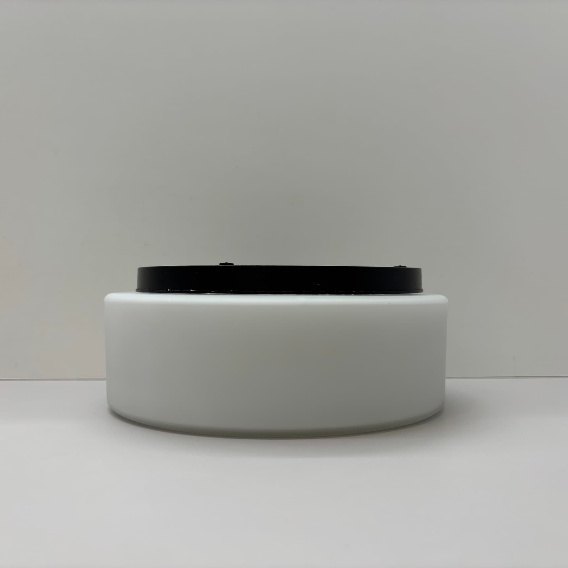 Plafon Bauhaus, szkło białe, Niemcy, lata 70. - 197241