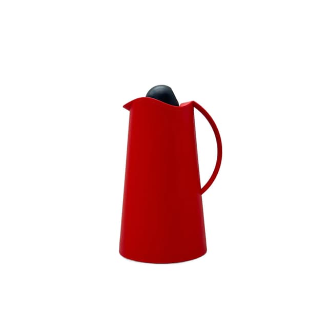 Thermal Carafe La Ola, red black, plastic glass, by J. Brown London, Germany, 1990s. - DIMENSION