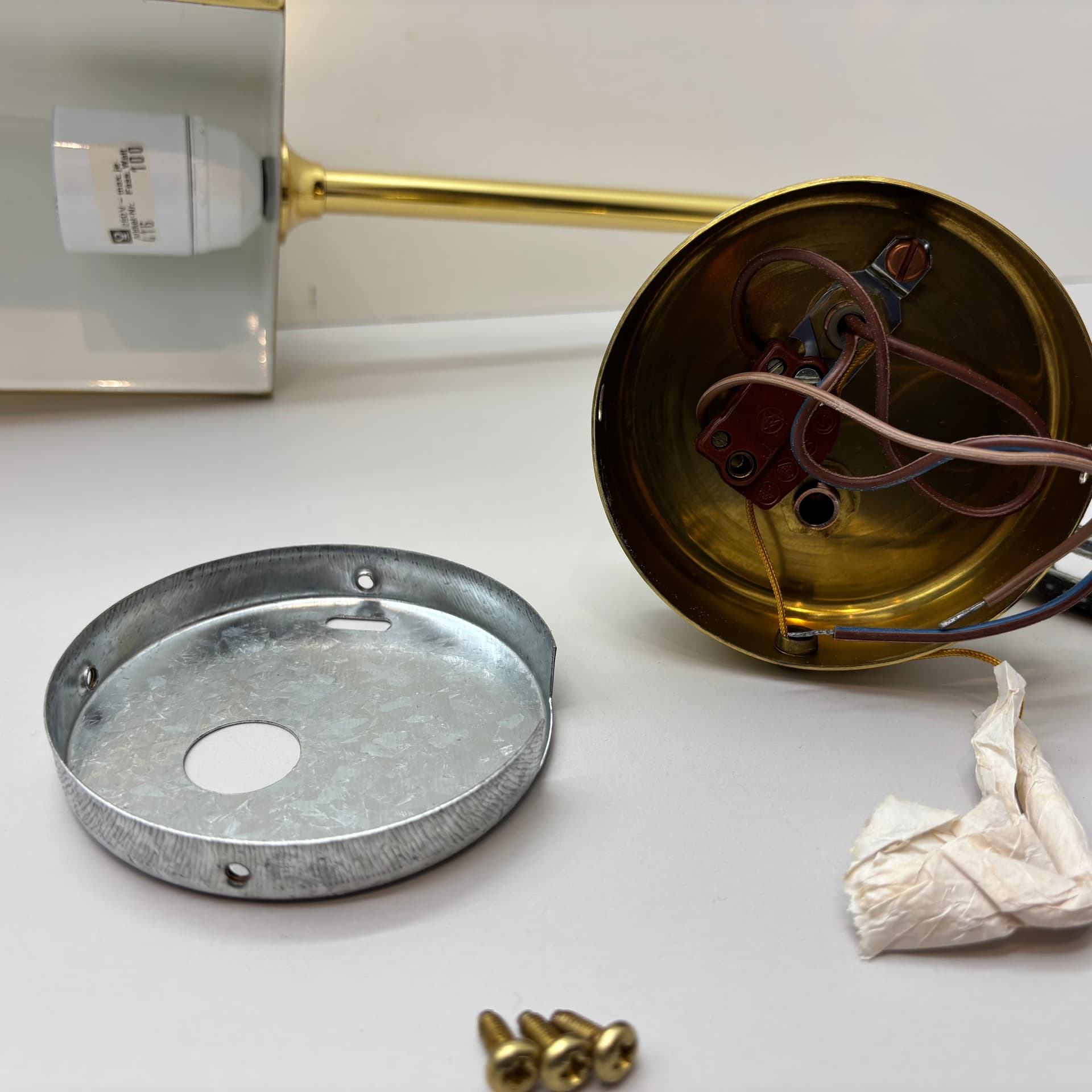 Kinkiet, złoty, mosiądz, Niemcy, lata 70. - 197287