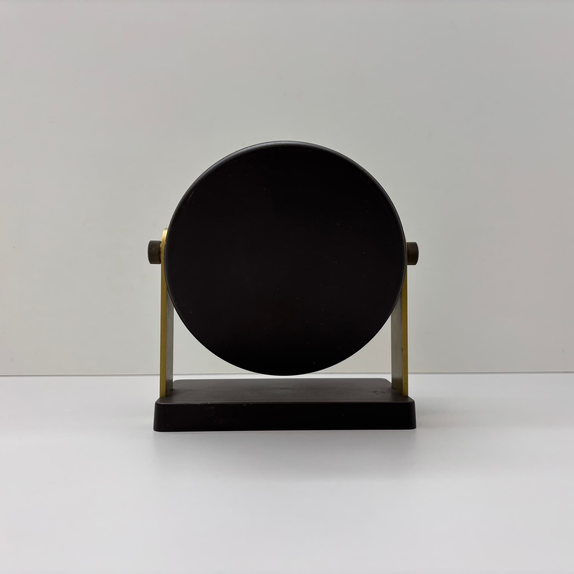 Zegar Weimar Quartz, brązowy ciemny, szkło, mosiądz, tworzywo sztuczne, Niemcy, lata 70. - 197298