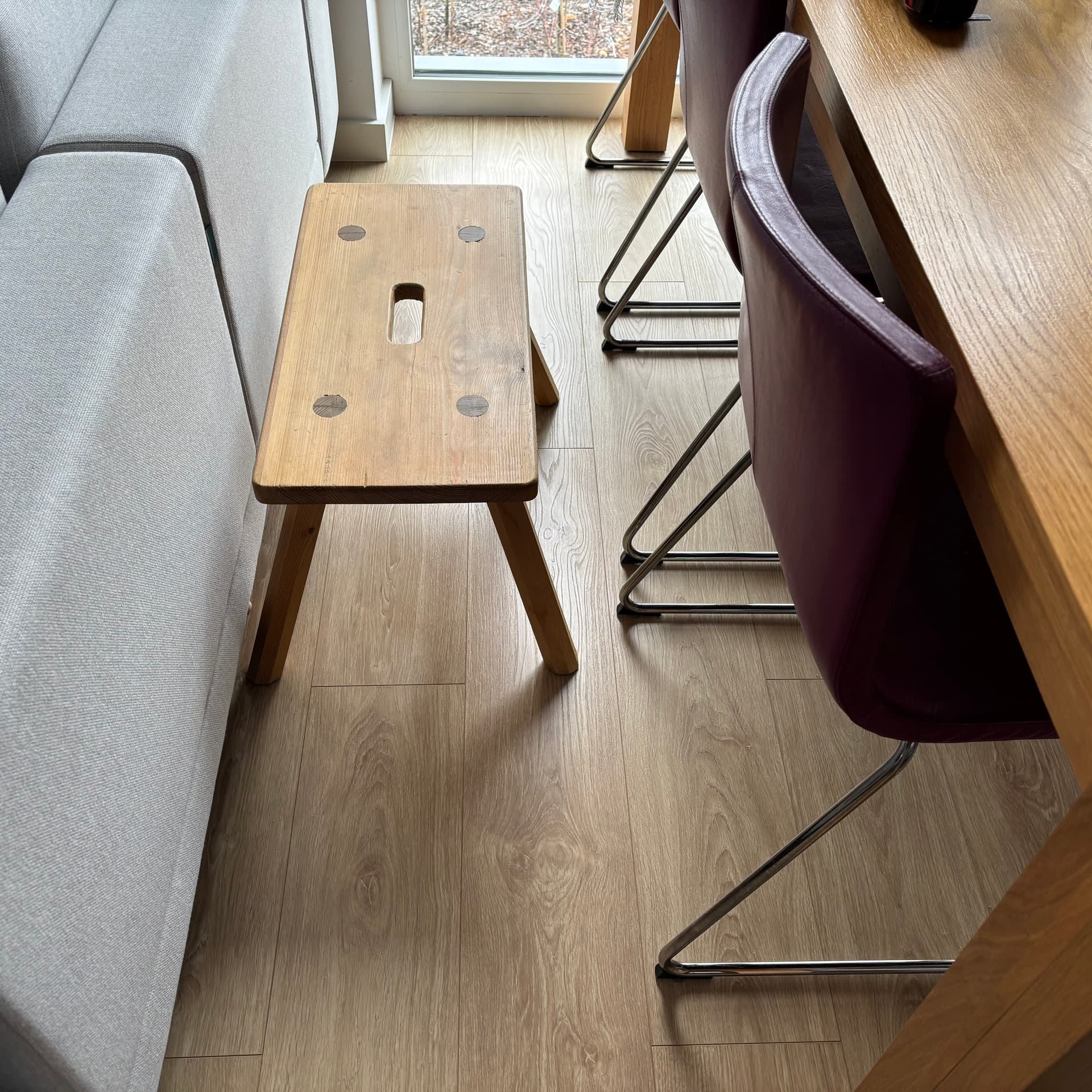 Stool, light brown pine, Germany, 1980s. - 197312