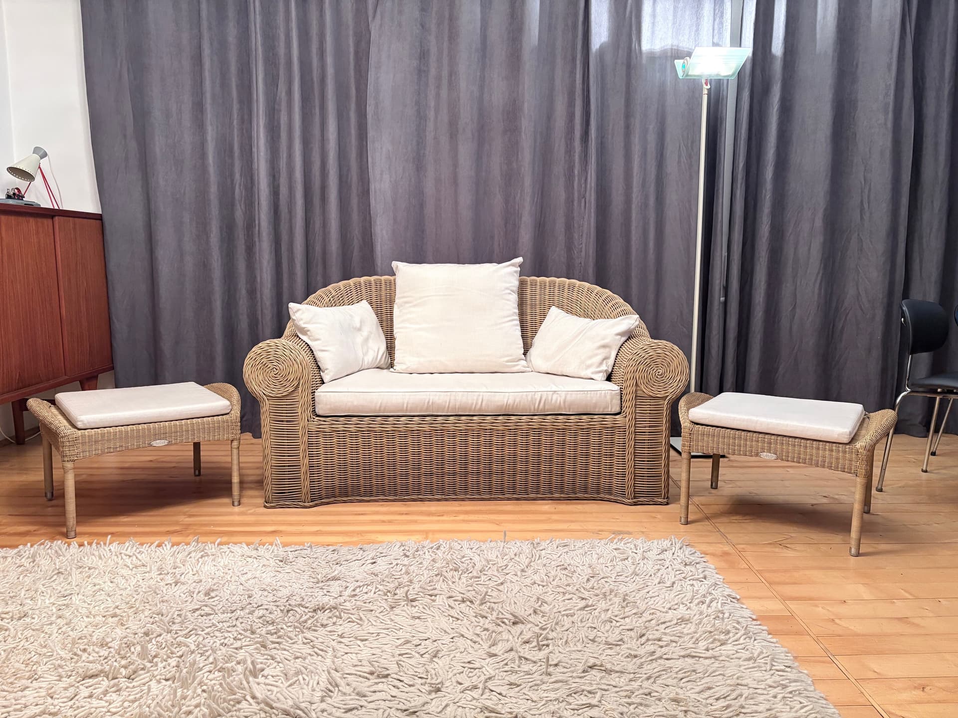 Lounge set, beige, by R. Frinier, Dedon, Germany, 1990s. - 197313