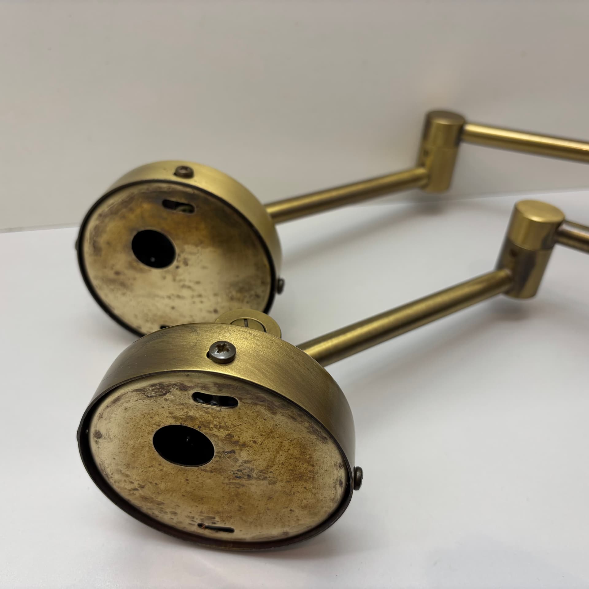 Para kinkietów, złoty, mosiądz, Niemcy, lata 70. - 197336