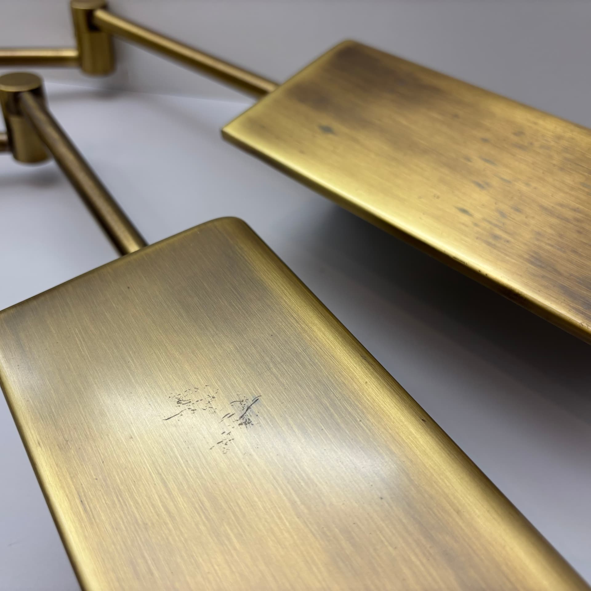 Para kinkietów, złoty, mosiądz, Niemcy, lata 70. - 197333