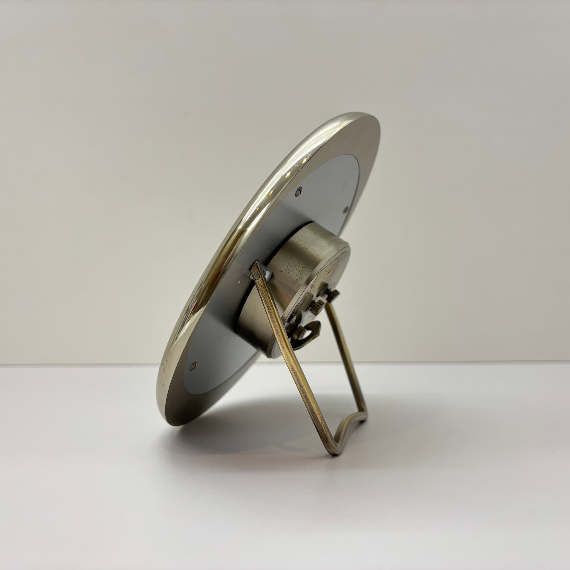 Alarm Clock Swiza 8, silver, stainless steel, Switzerland, 1980s. - 197345