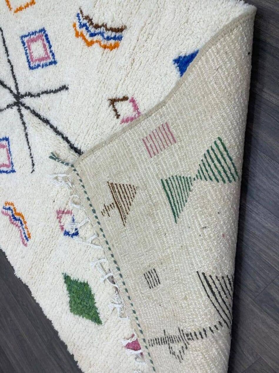 Ręcznie tkany dywan 250x150 cm, wełna, multikolor, Maroko - 197387