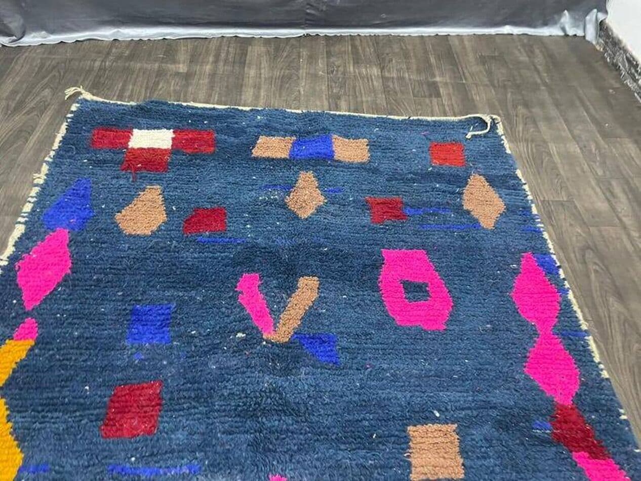 Dywan berberyjski, 250x150 cm, multikolor, wełna, Maroko - 197381