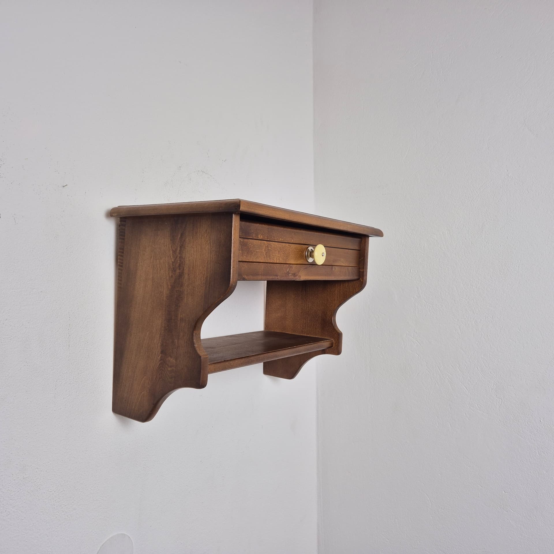 Szafka wisząca, brązowy, drewno, Niemcy, lata 80. - 197515