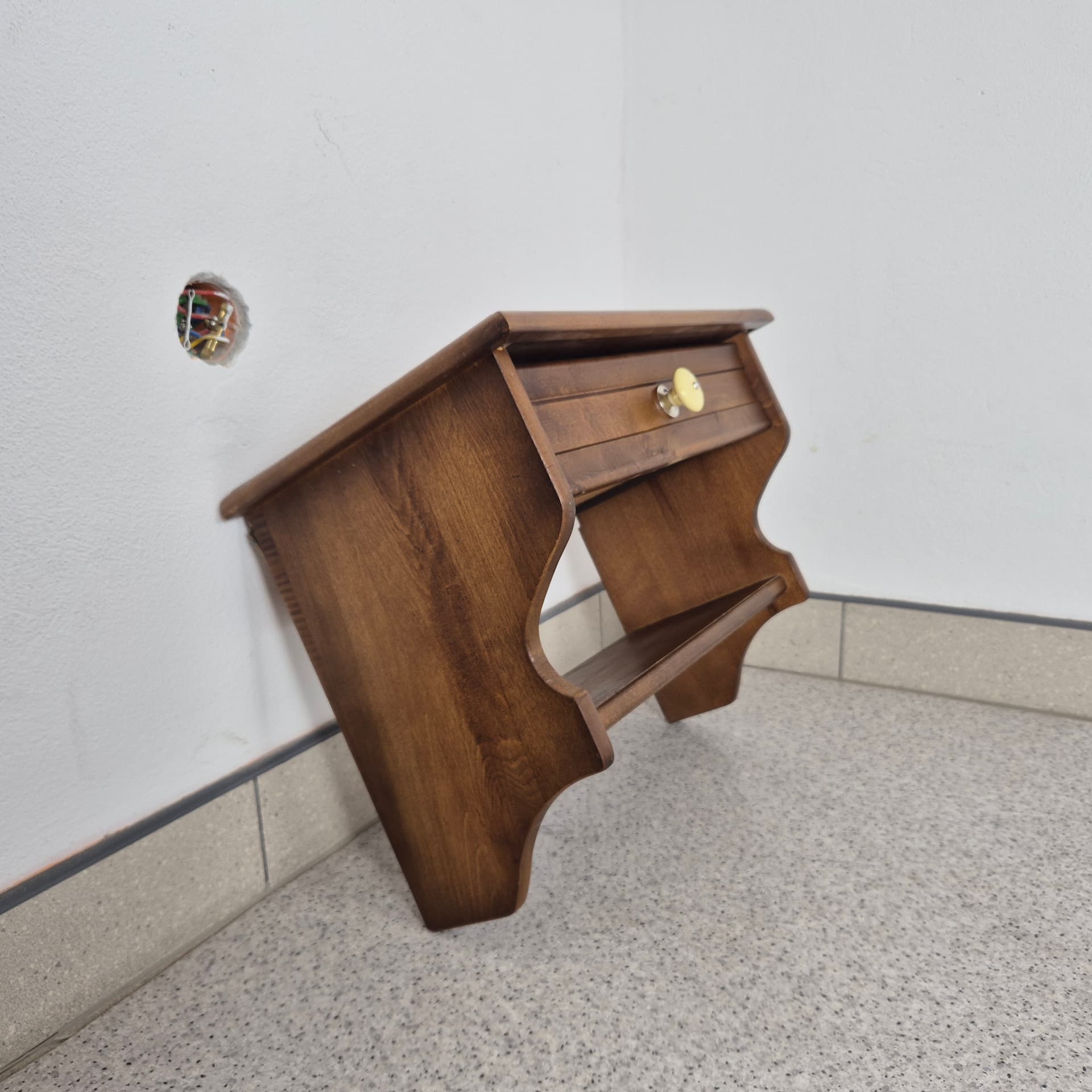 Szafka wisząca, brązowy, drewno, Niemcy, lata 80. - 197518