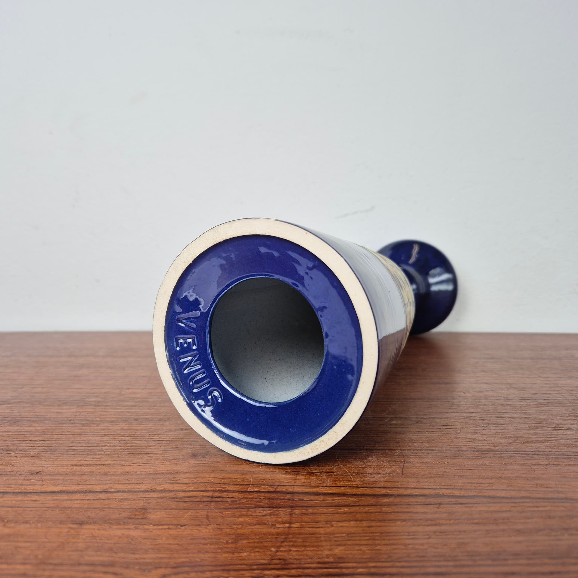 Świecznik Venus, niebieski, ceramika, Niemcy, lata 60. - 197591