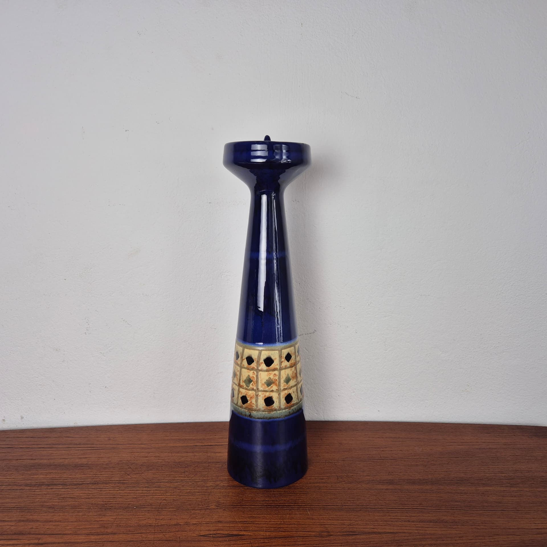 Świecznik Venus, niebieski, ceramika, Niemcy, lata 60. - 197598