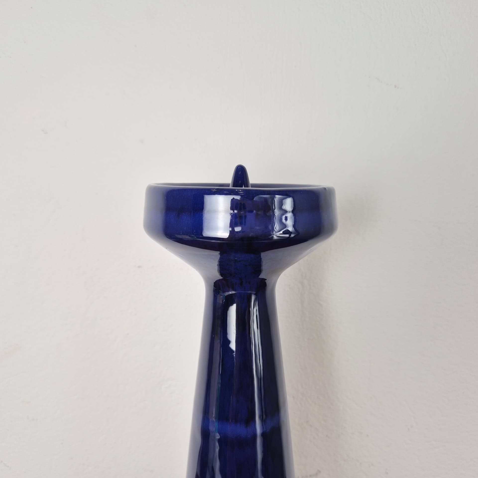 Świecznik Venus, niebieski, ceramika, Niemcy, lata 60. - 197590