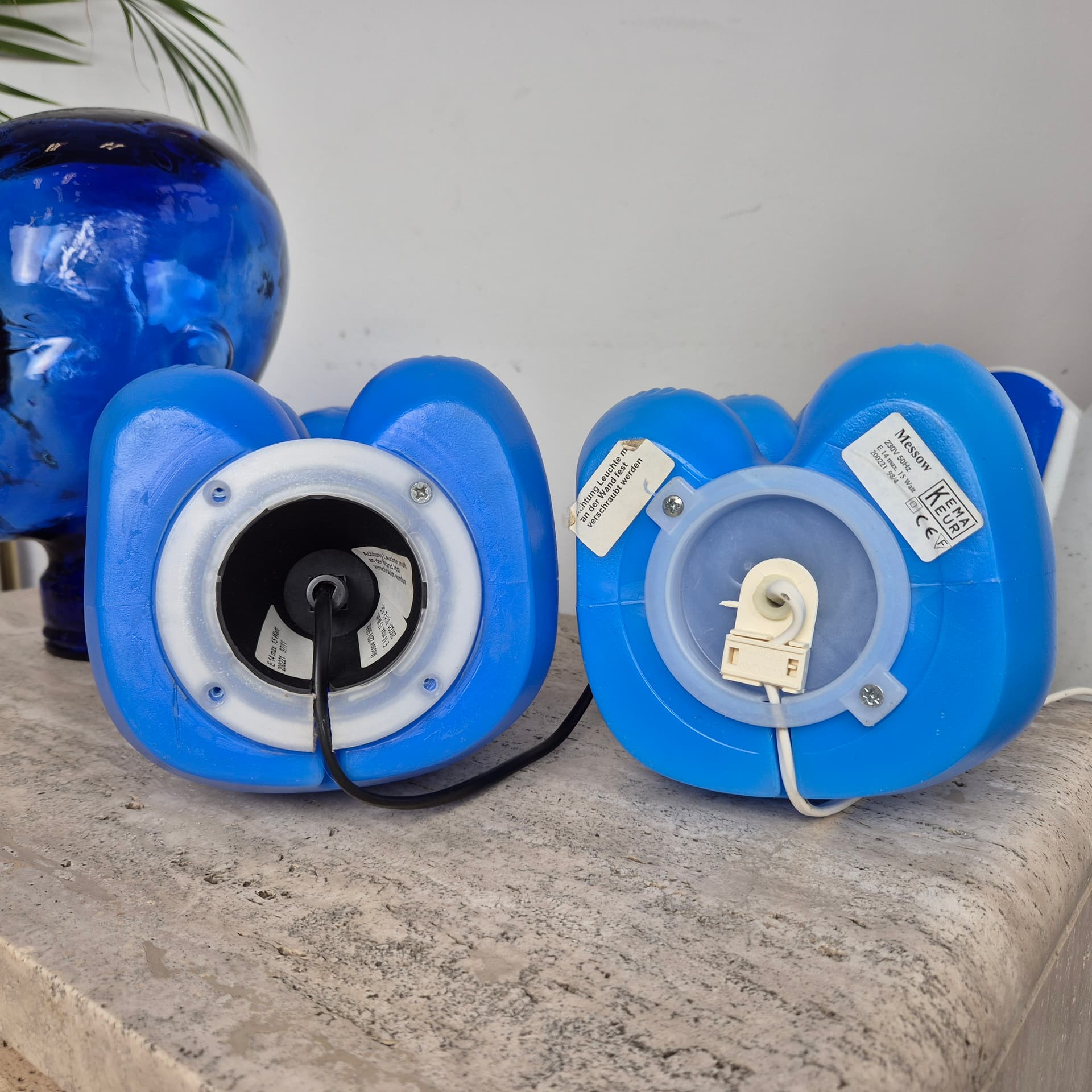 Lampka stołowa Haribo, niebieski, plastik, Niemcy, lata 80. - 197688